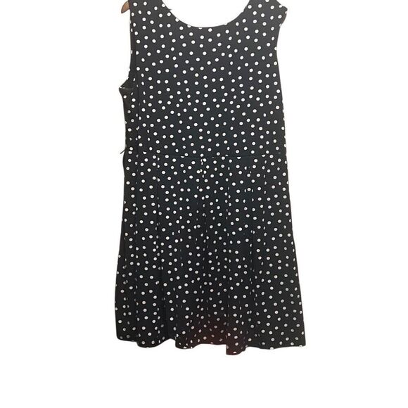 Soho Apparel LTD Polka Dot Dress Black & White Sleeveless 2X - Picture 4 of 4